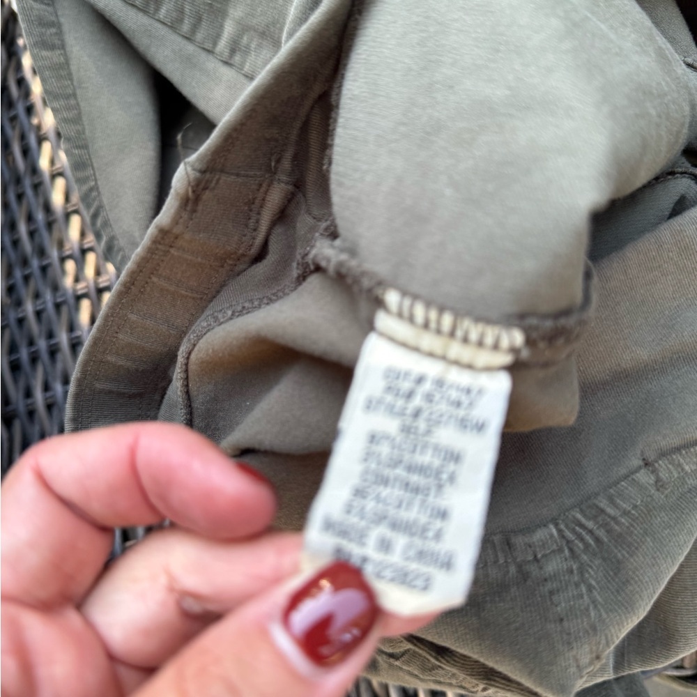 Women's Olive Cargo Joggers - Picture 4 of 5